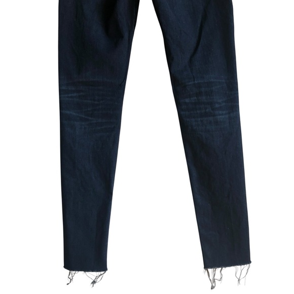 AG The Mila Ankle Sz 27 Super High Rise Skinny Frayed Crop Hem Dark Indigo Wash - Picture 8 of 16